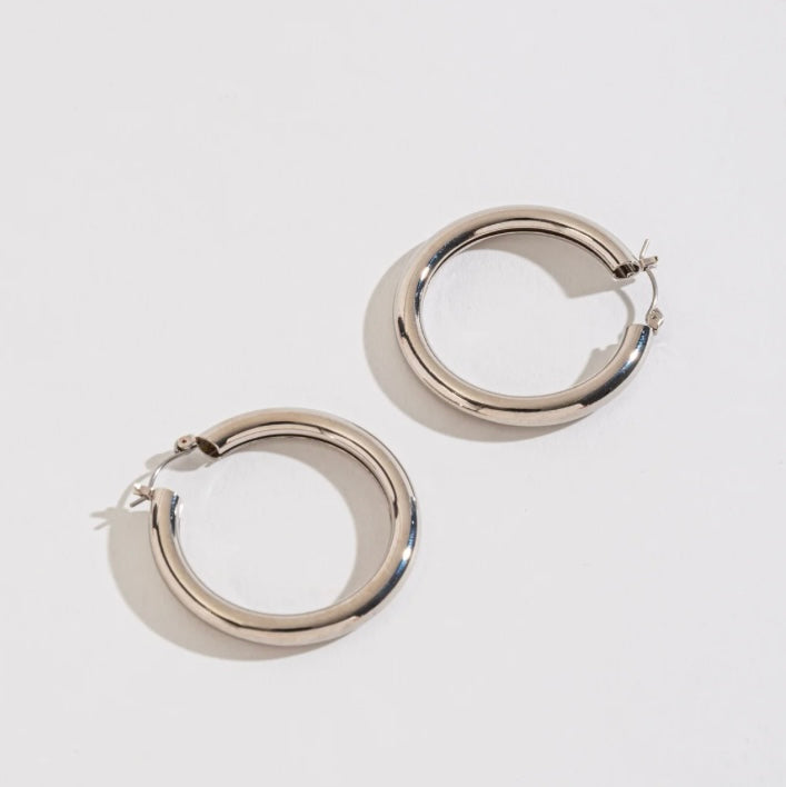 Lg Tube Hoop Earrings