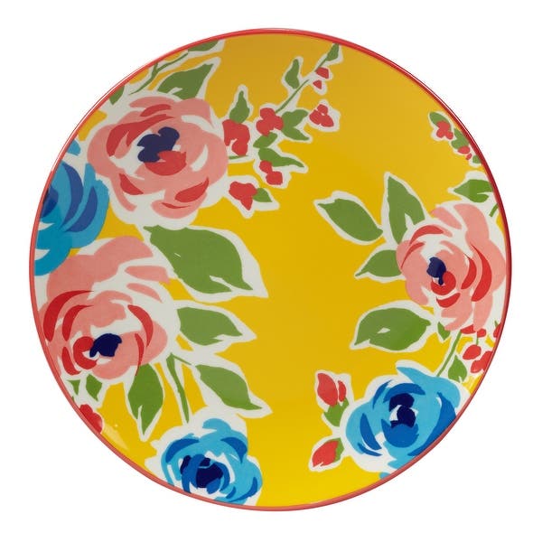 Damask Floral Salad/Dessert Plate