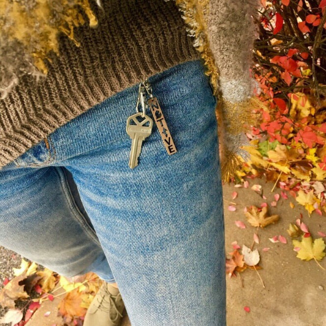 Hardwood MI Native Keychain