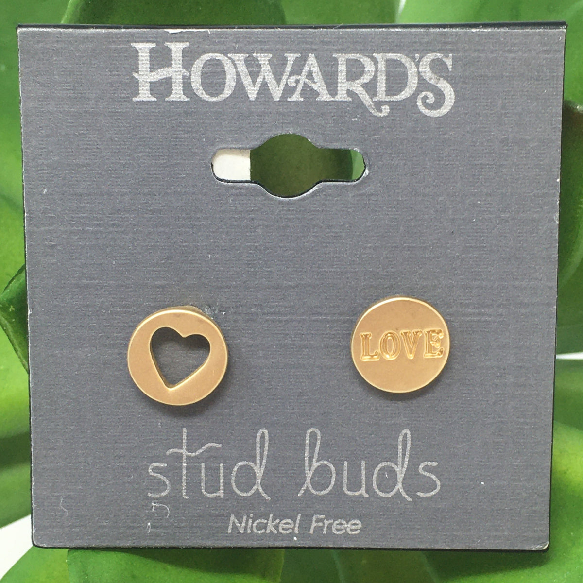 Cutout Heart/Love Stud Buds Earrings
