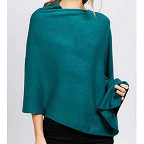 Convertible Solid Color Poncho