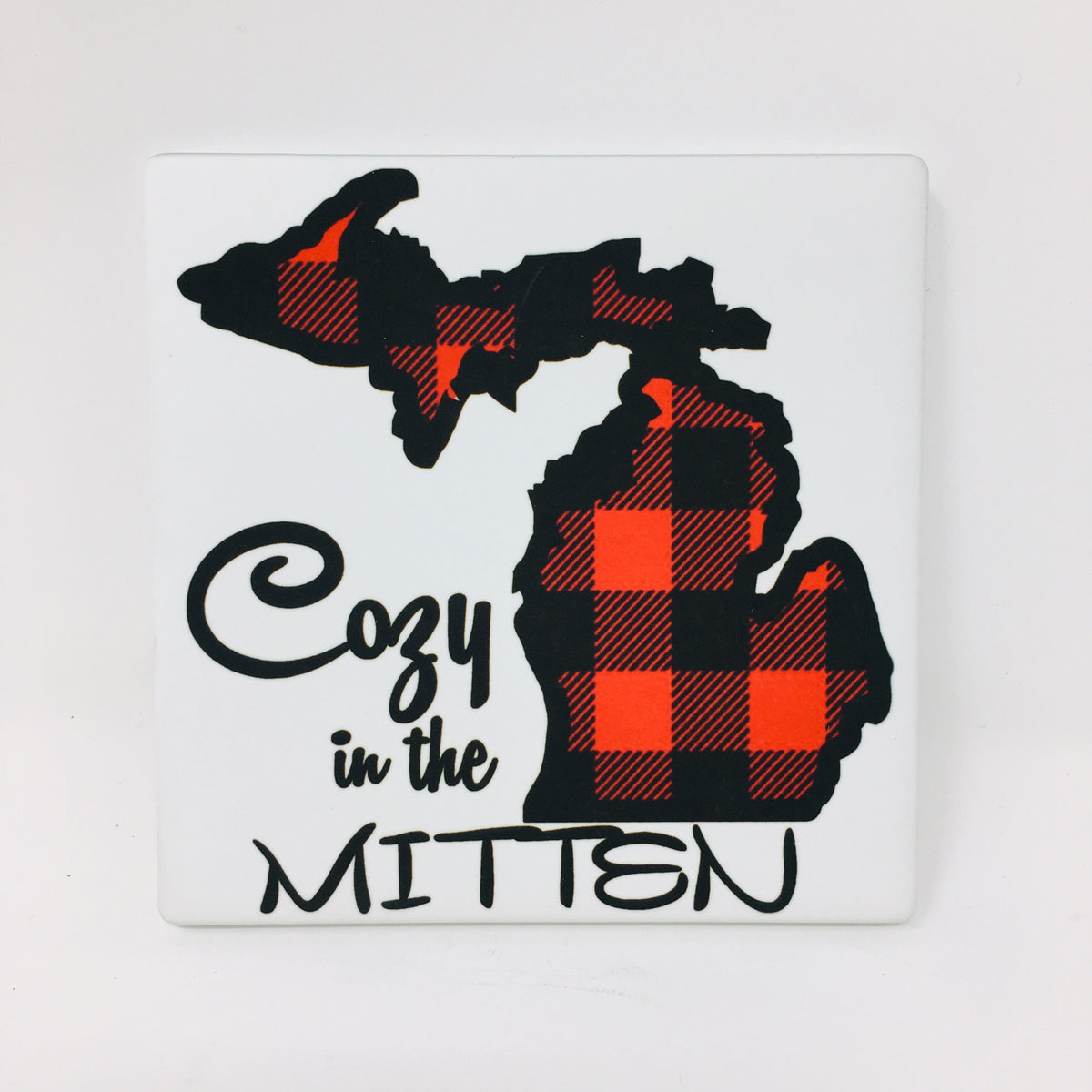 Ceramic Michigan Coaster