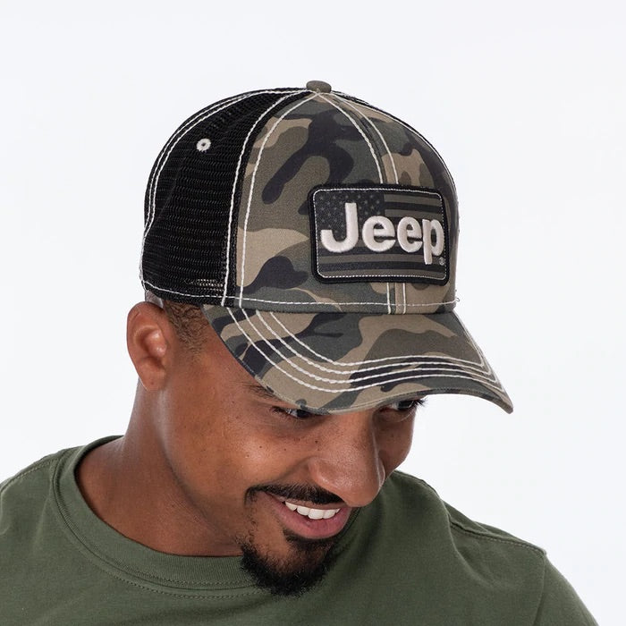 Camo Jeep Flag Hat
