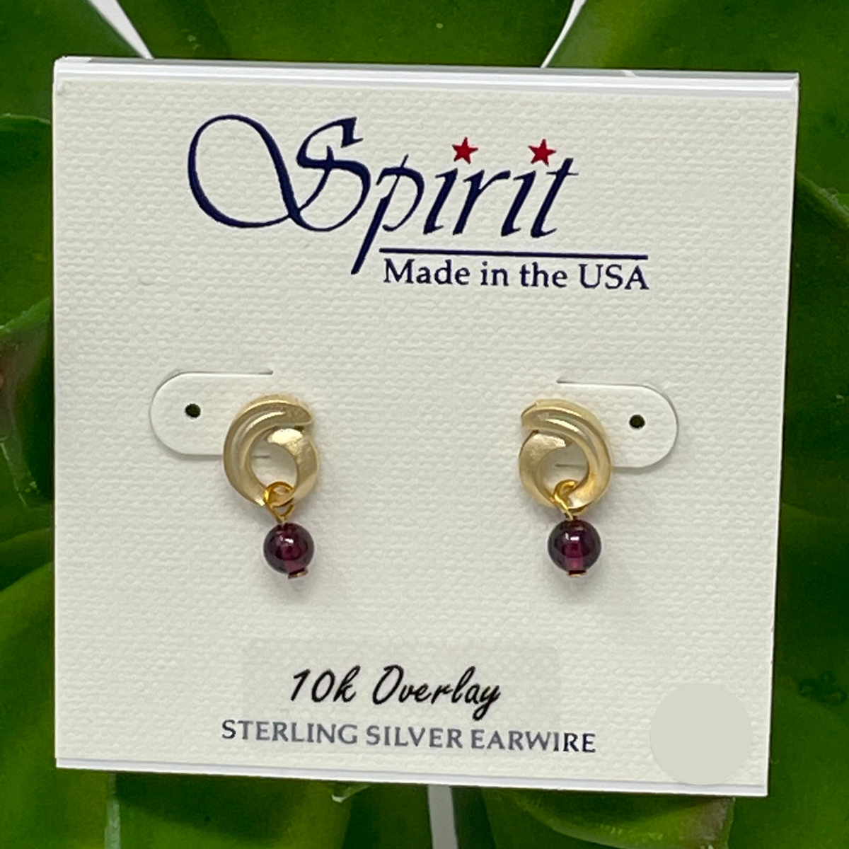 Sm Curl w/ Stone Drop Earring Spirit
