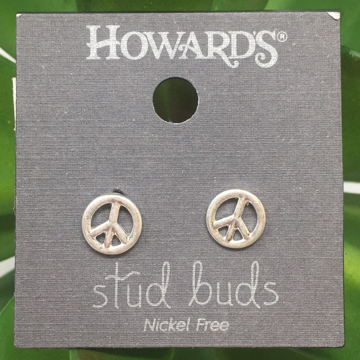 Peace Sign Stud Bud Earrings