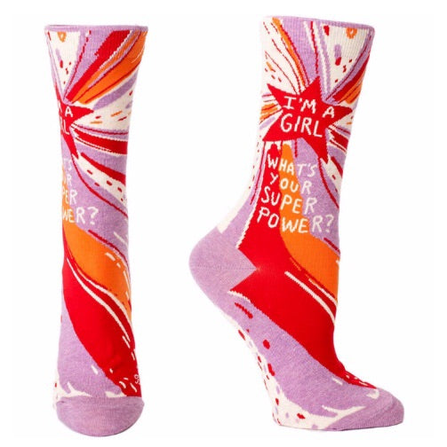 I&#39;m A Girl Super Power Women&#39;s Socks