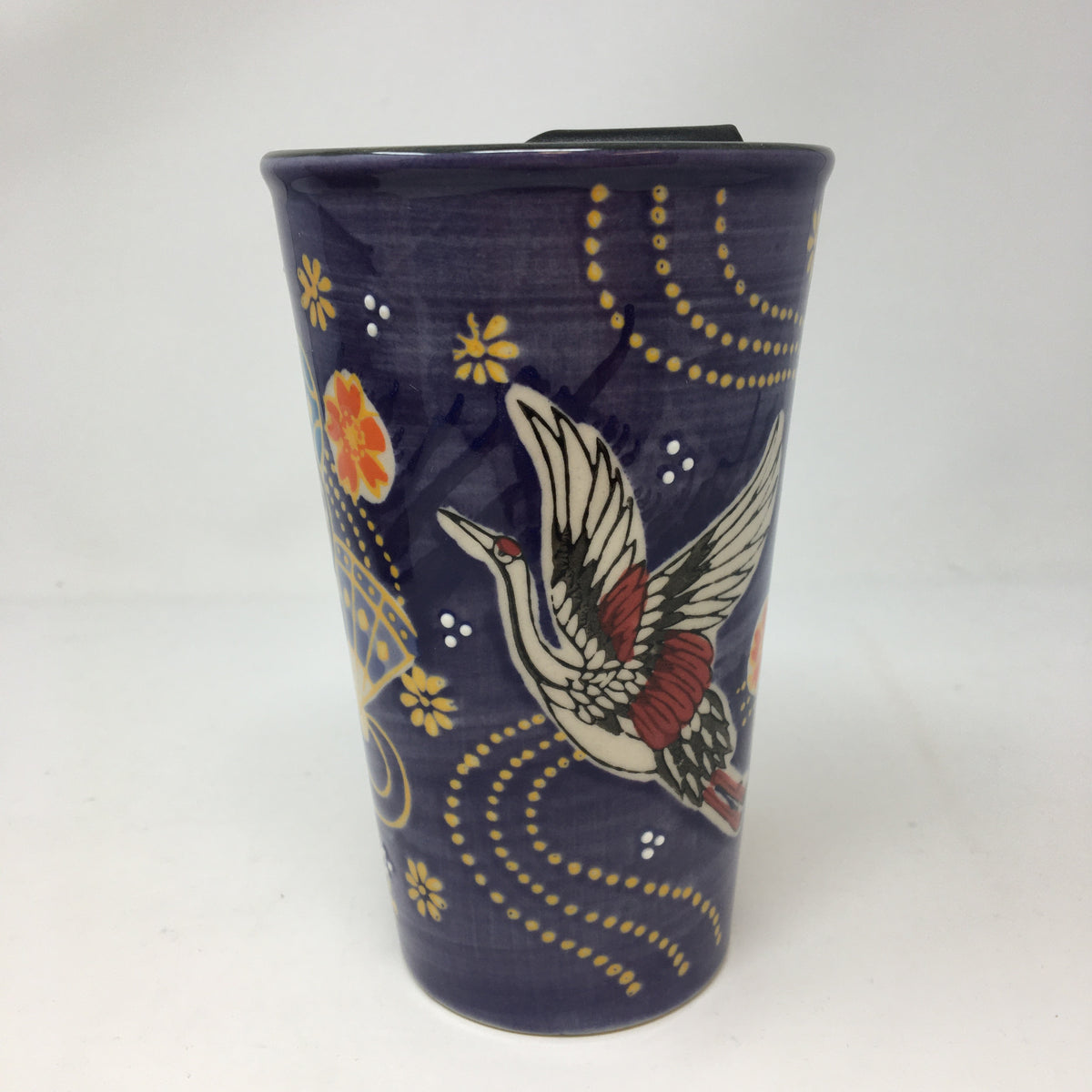 12oz Japanese Ceramic Glass Travel Mug