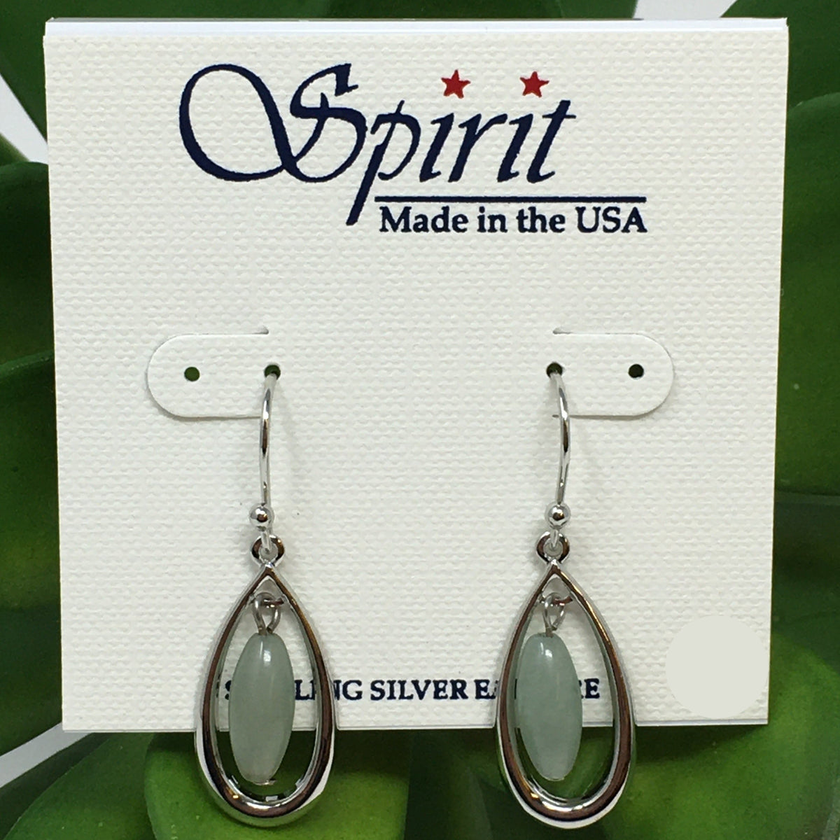 Open Tear w/ Aventurine Drop Earrings Spirit