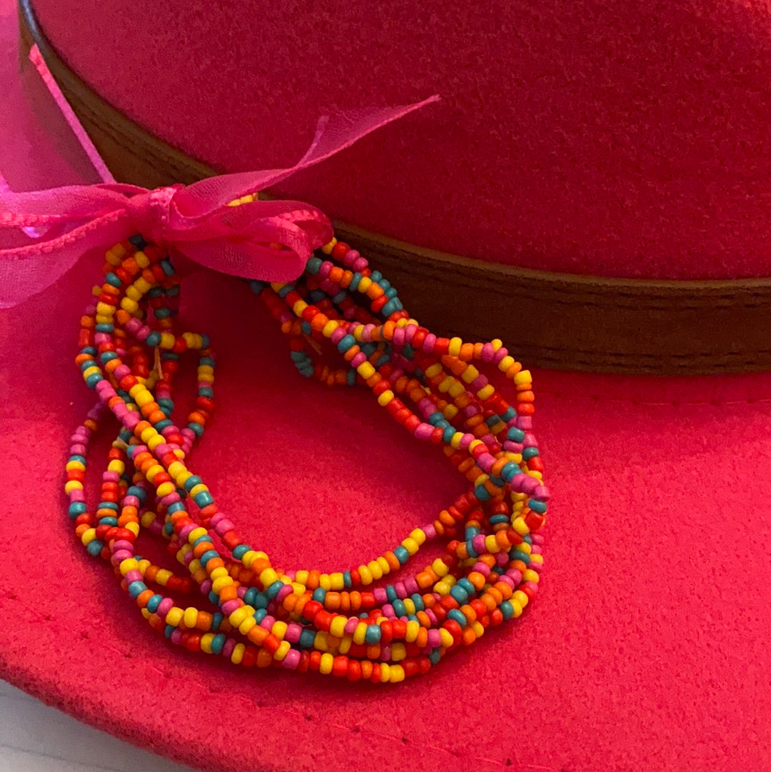 Colorful 8 bead strand bracelet