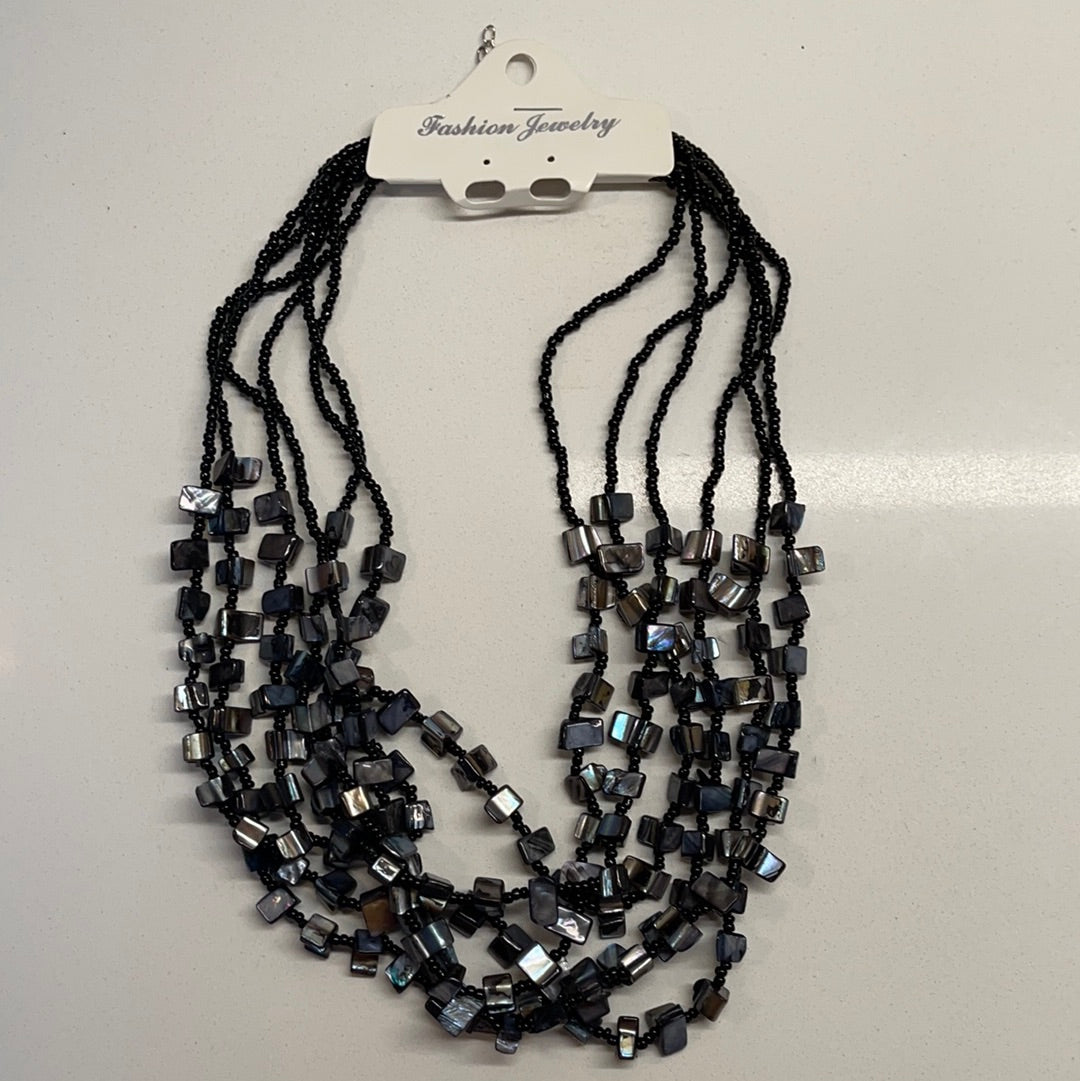 Shell 6 layer necklace