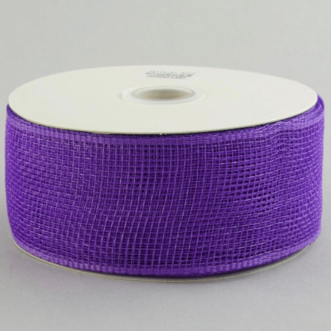 Purple Deco Mesh Ribbon 2.25&quot;w