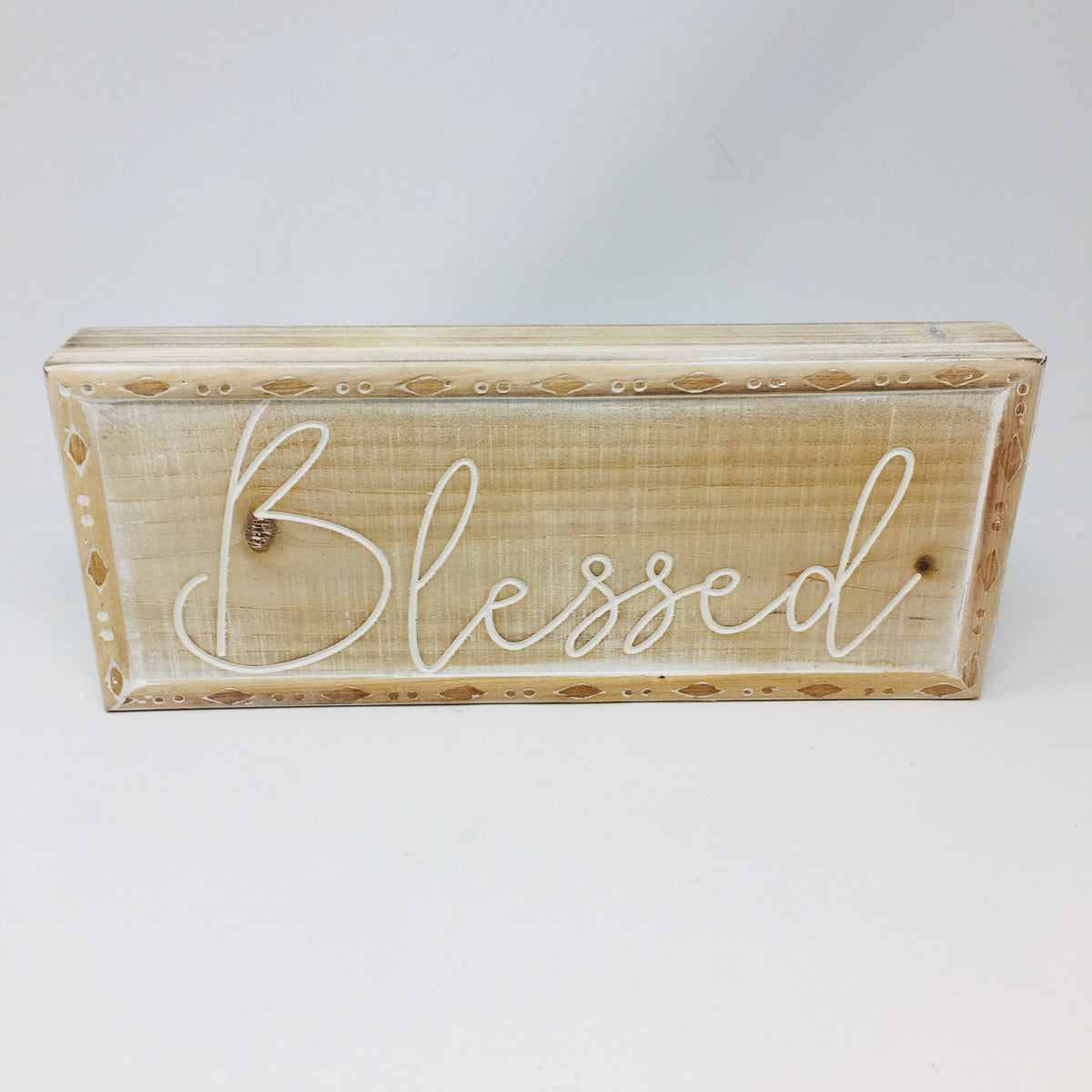 Wood Engraved Block Sign
