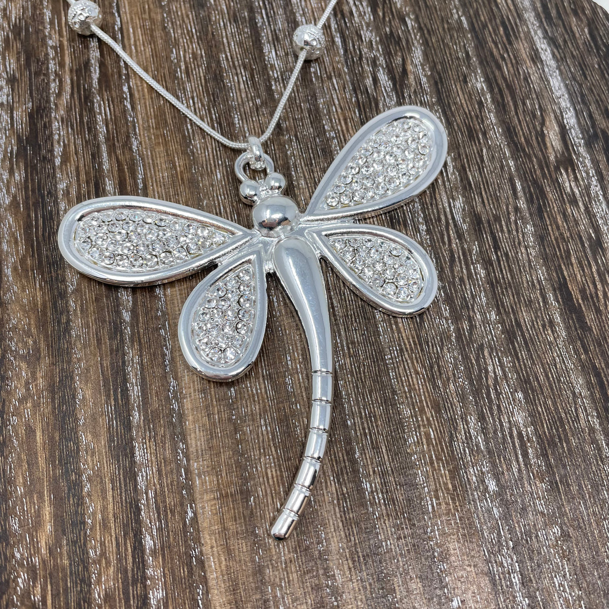 Large Dragonfly Pendant Necklace