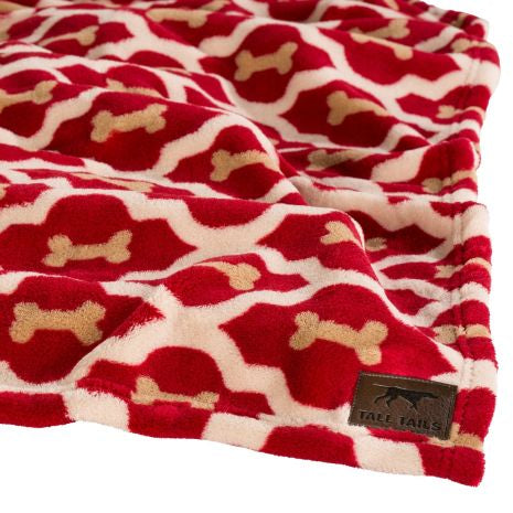 Fleece 20x30 Red Bone Blanket