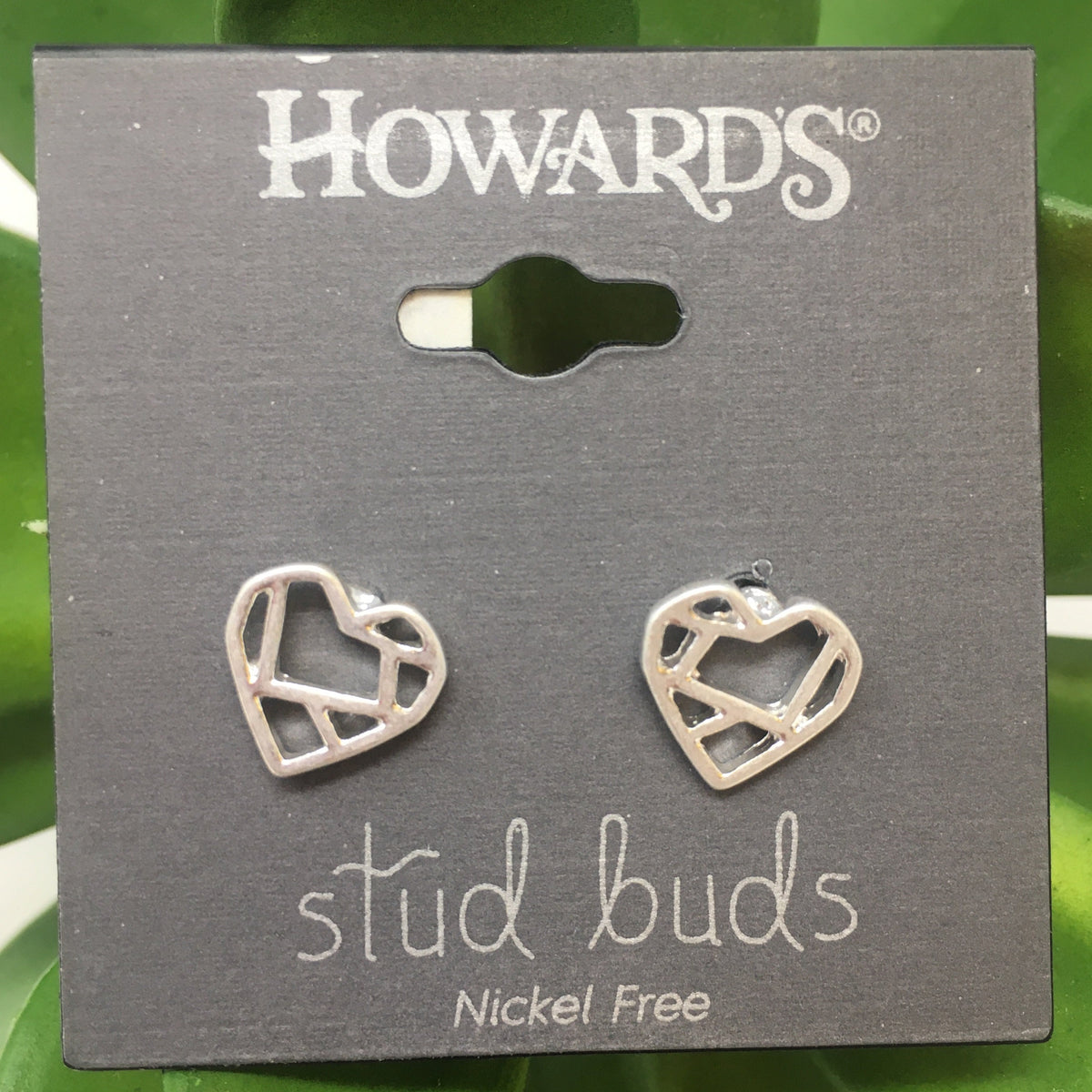 Filigree Heart Stud Buds Earrings