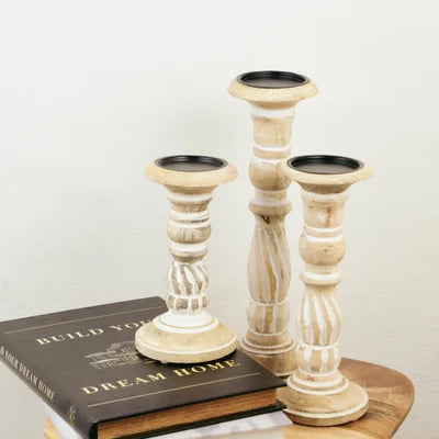 Carved Candle Holder