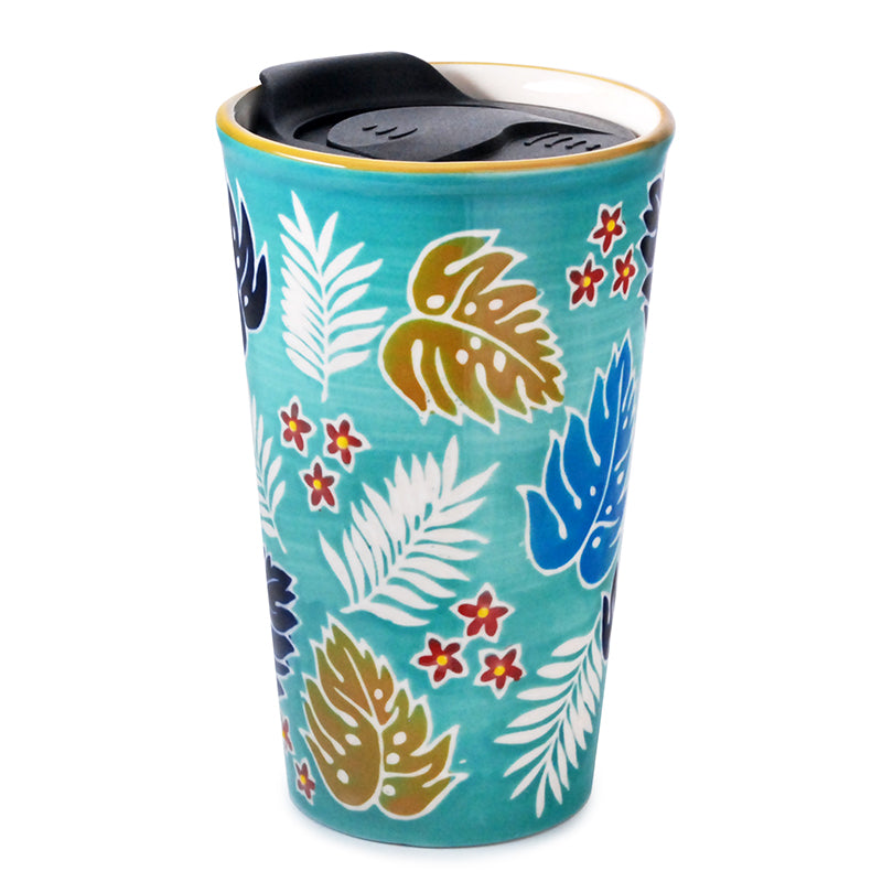 12oz Japanese Ceramic Glass Travel Mug