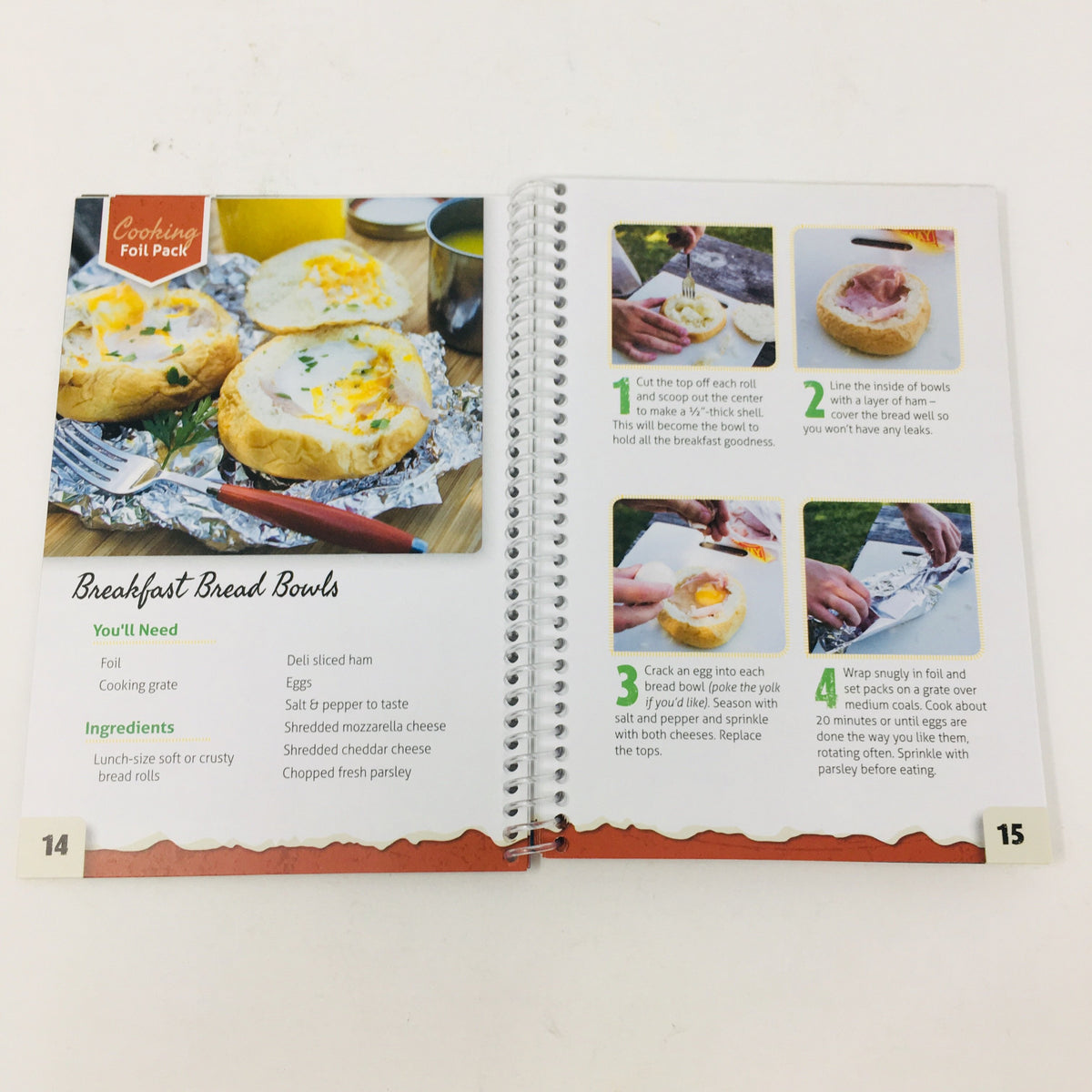 interior pages of cookbook showing recipes