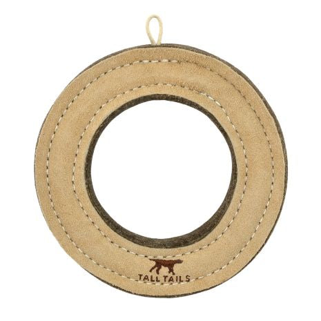 Natural Leather &amp; Wool Dog Toy