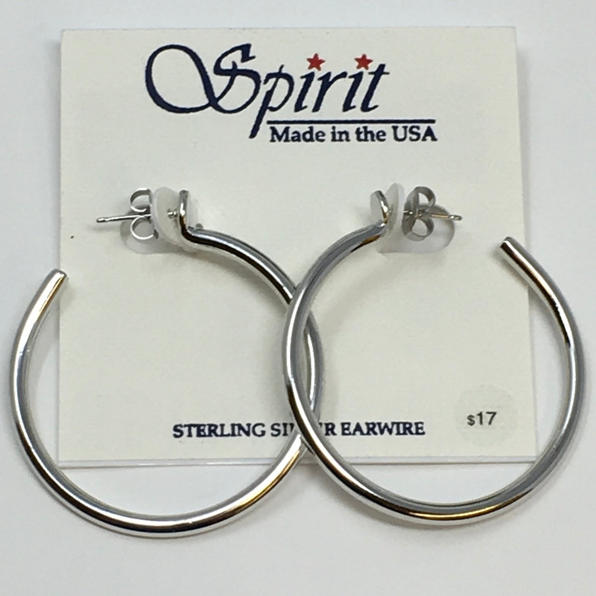 Md/Lg Open Hoop Post Earrings Spirit