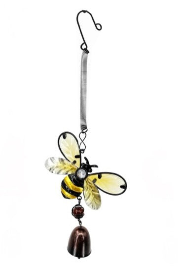 13&quot; Glass &amp; Metal Bouncy Friends Bell Windchime