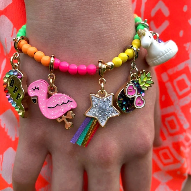 Charm It! Neon Stretch Bead Bracelet