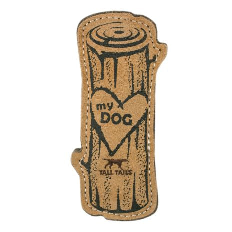 Natural Leather &amp; Wool Dog Toy