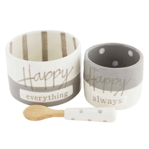 Happy Color Block Dip Bowl Set