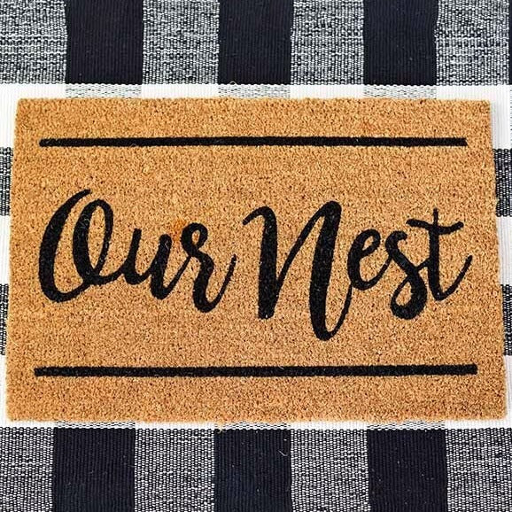 Straw Door Mat w/ Expression My Secret Garden