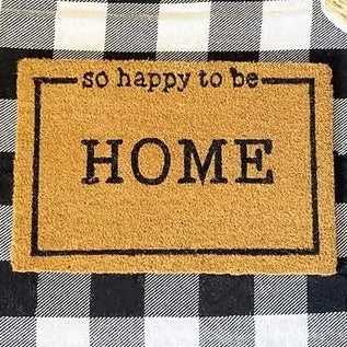 Straw Door Mat w/ Expression