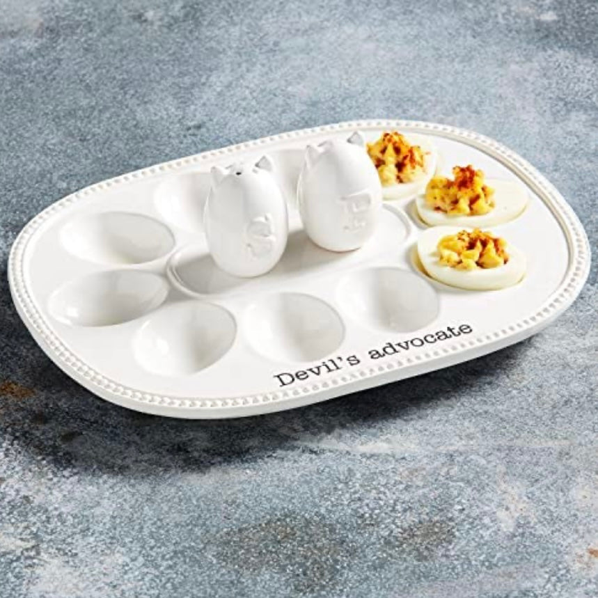 Deviled Eggs Tray &amp; Egg S&amp;P Shakers