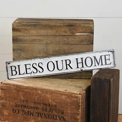 Bless Our Home Tin Sign