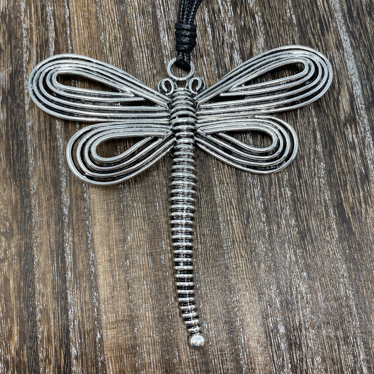 Lg Dragonfly Double Cord Necklace