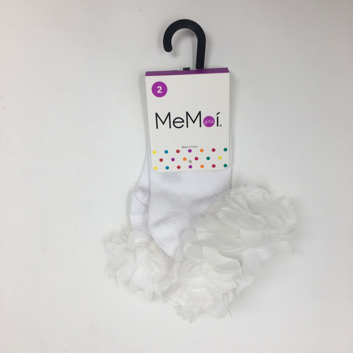 White Floral Halo Baby/Toddler Anklet Sock