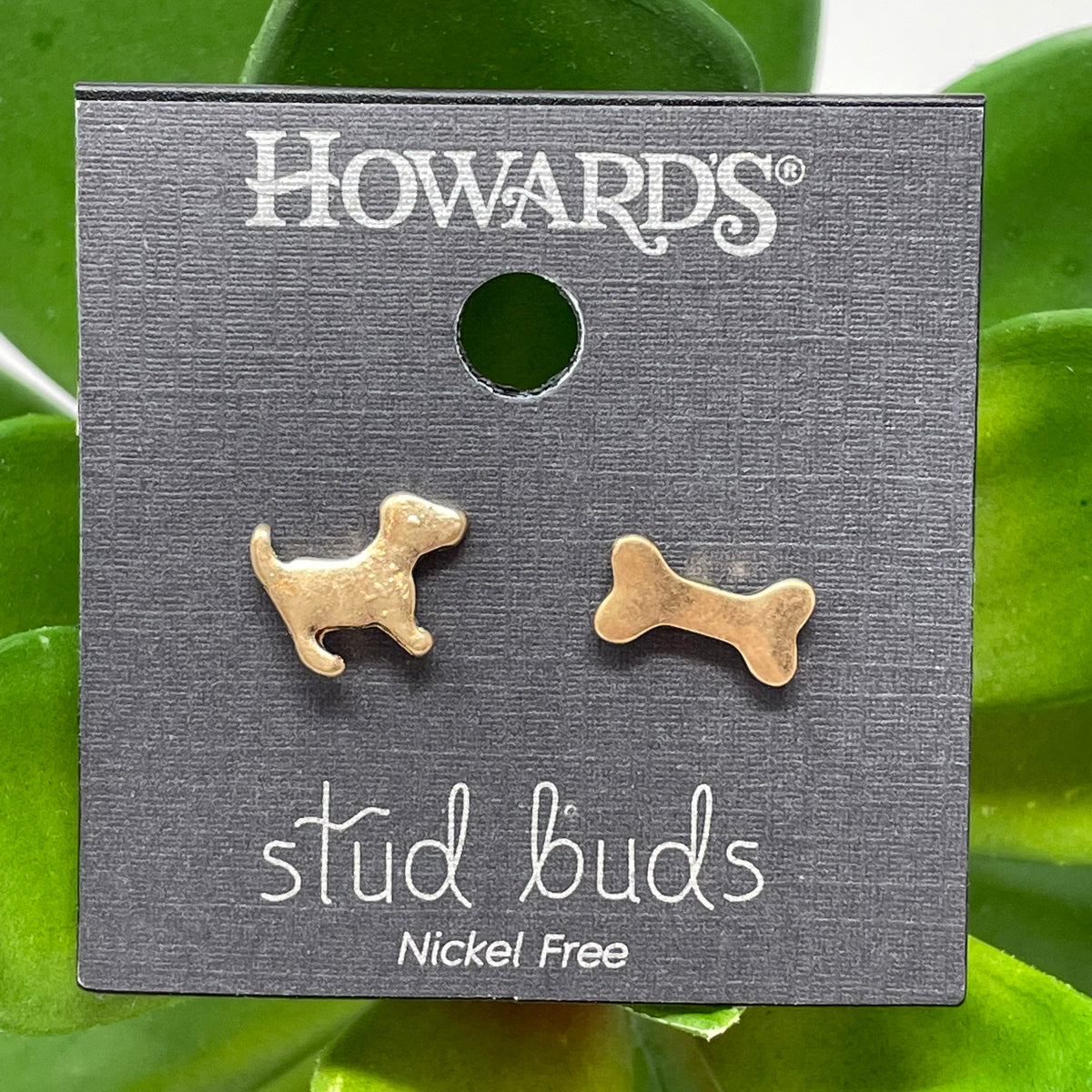 Dog &amp; Bone Stud Bud Earrings