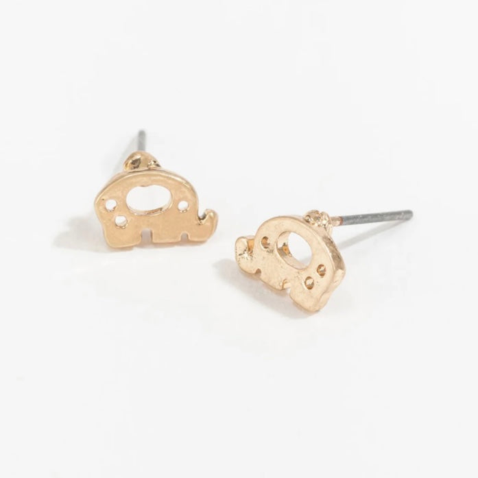 Elephant Cutout Stud Buds Earrings