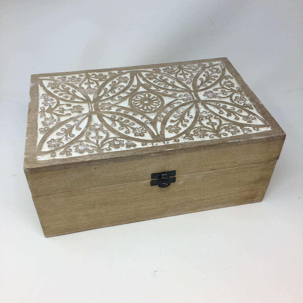 Leafy Print Wood Box