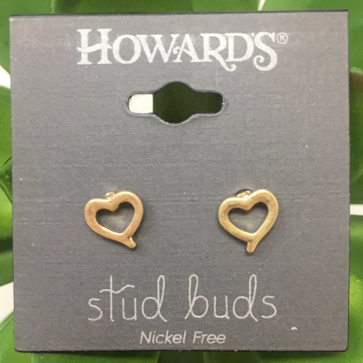 Heart Stud Bud Earrings