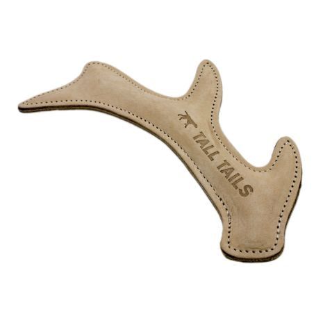 Natural Leather &amp; Wool Dog Toy