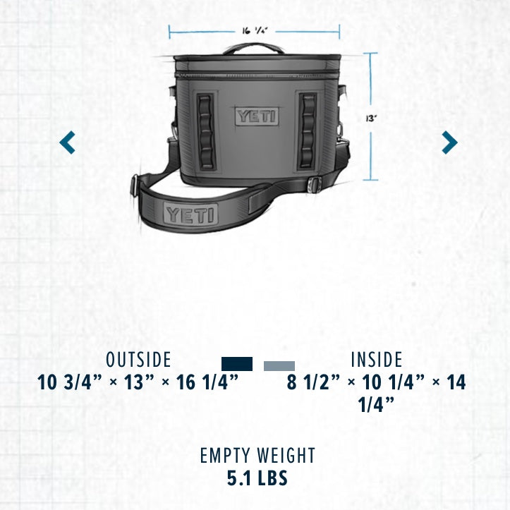 Yeti Cooler, Hopper Flip 18, Charcoal