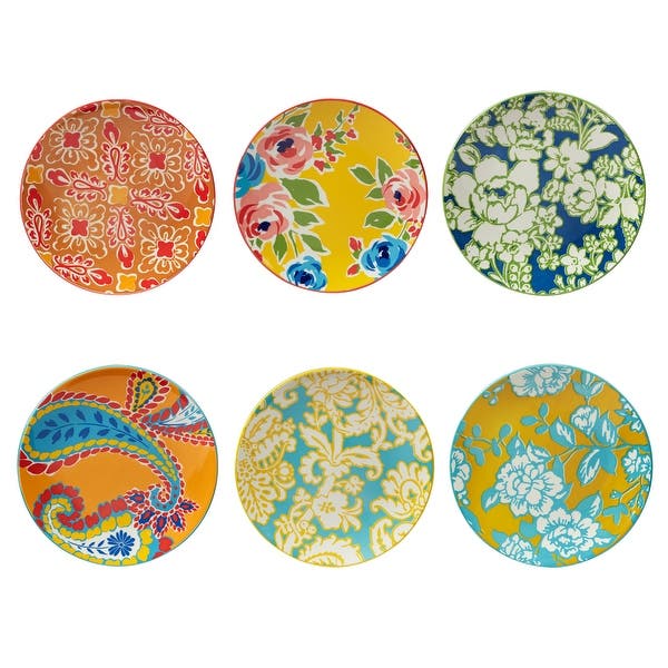Damask Floral Salad/Dessert Plate