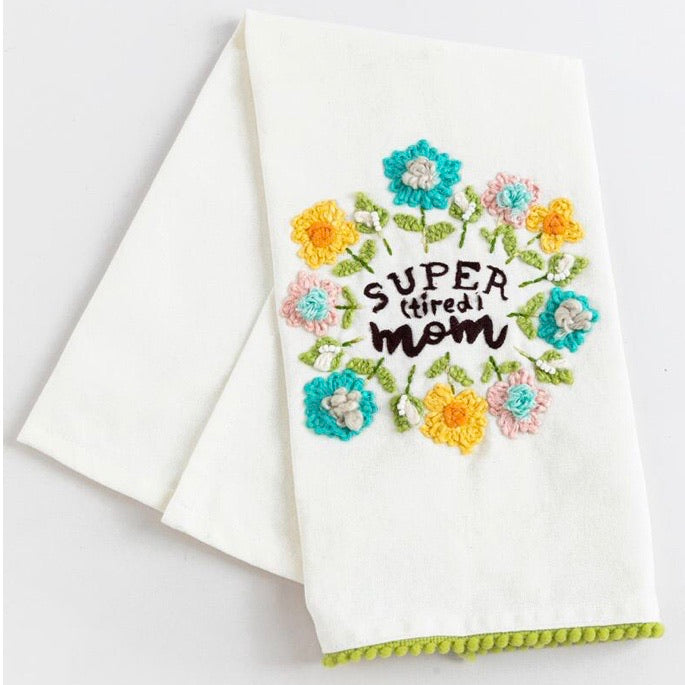 Super Mom Floral Towel