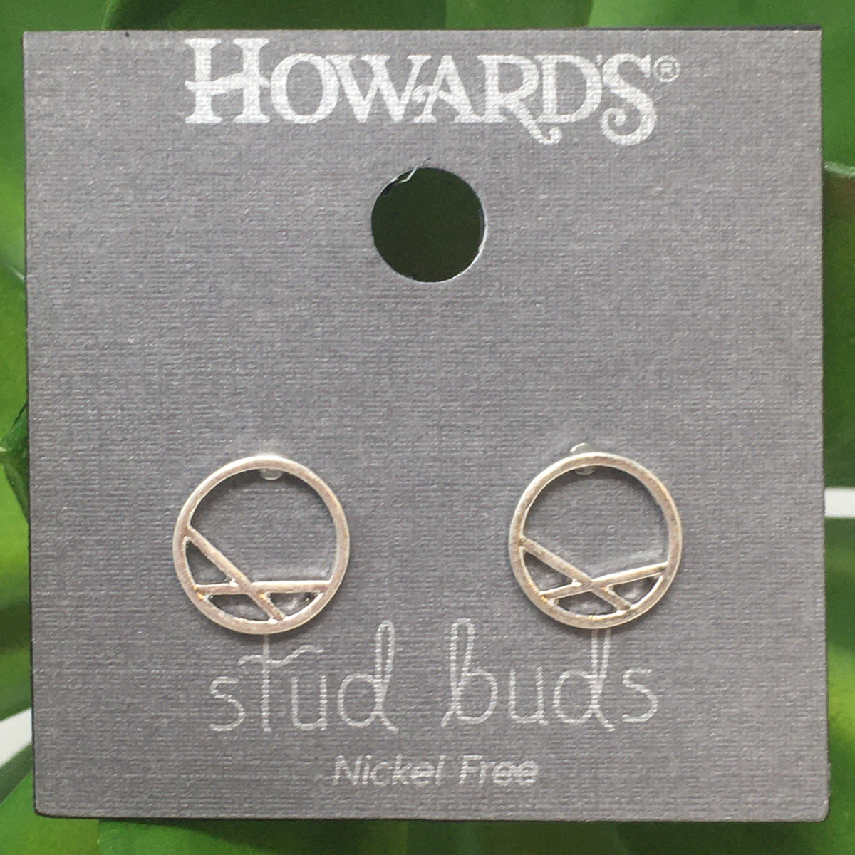 Circle w/ Lines Stud Buds Earrings