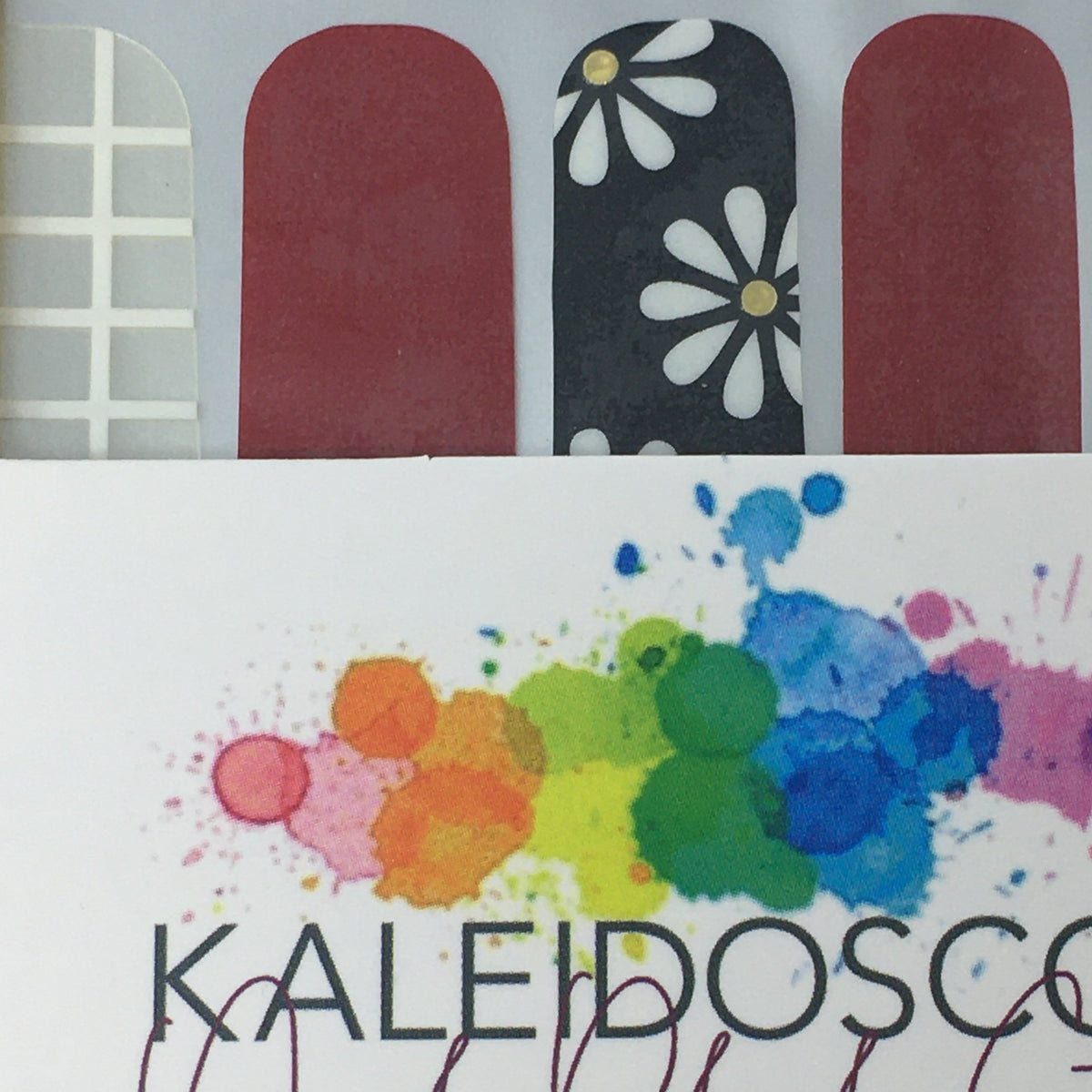 Kaleidoscope Nail Strips Red/Black/White Collection