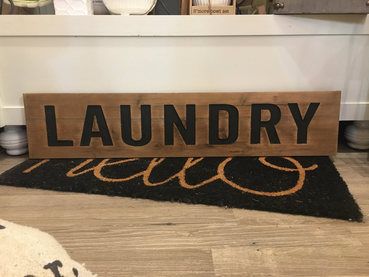 Wooden Laundry Sign