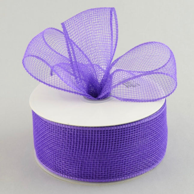 Purple Deco Mesh Ribbon 2.25&quot;w