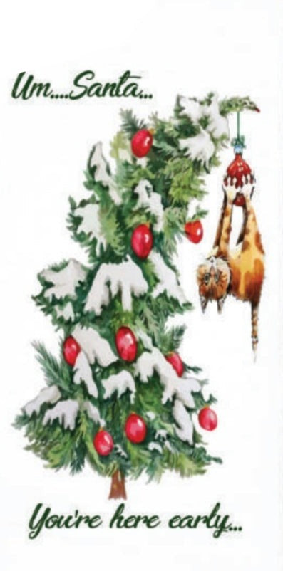 Christmas Flour Sack Tea Towel