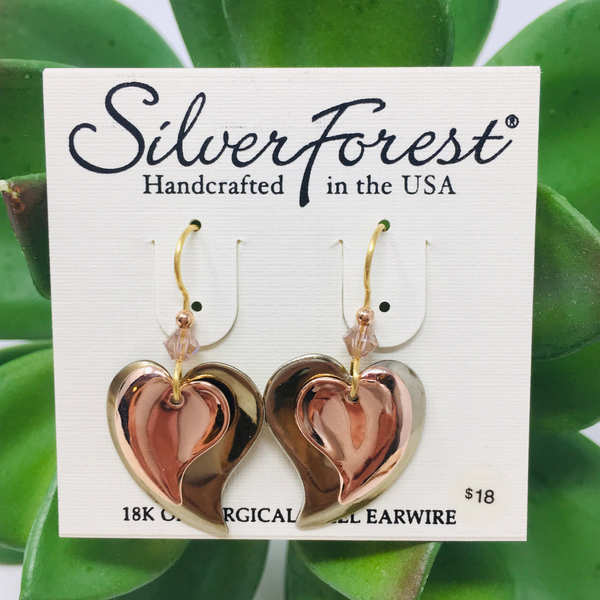Layered Modern Hearts Earrings
