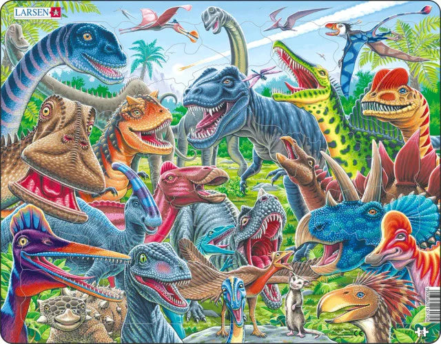 Happy Dino 43 pc Educational Puzzle Board