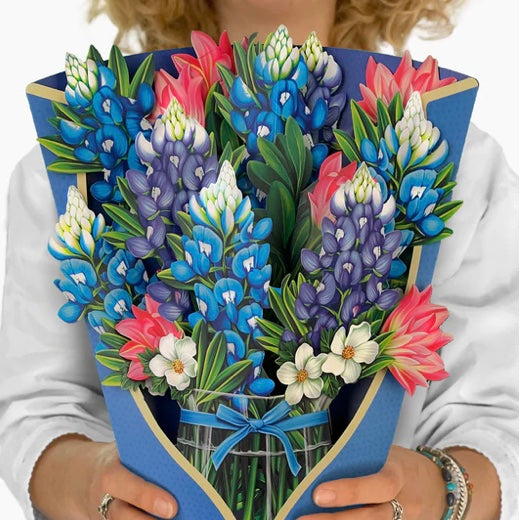 Fresh Cut Paper Standing Flowers Card